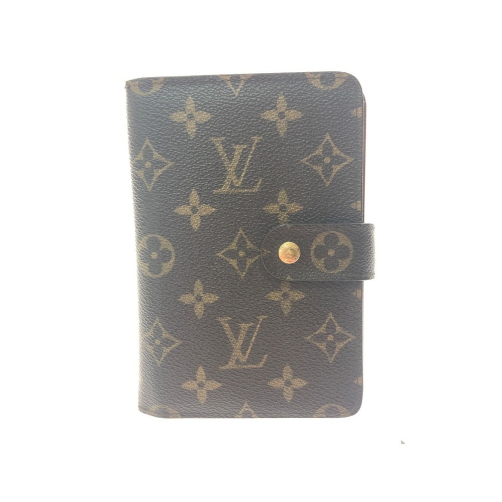 Louis Vuitton Monogram Porte Papier Zip Bi fold Wallet Pass Brown